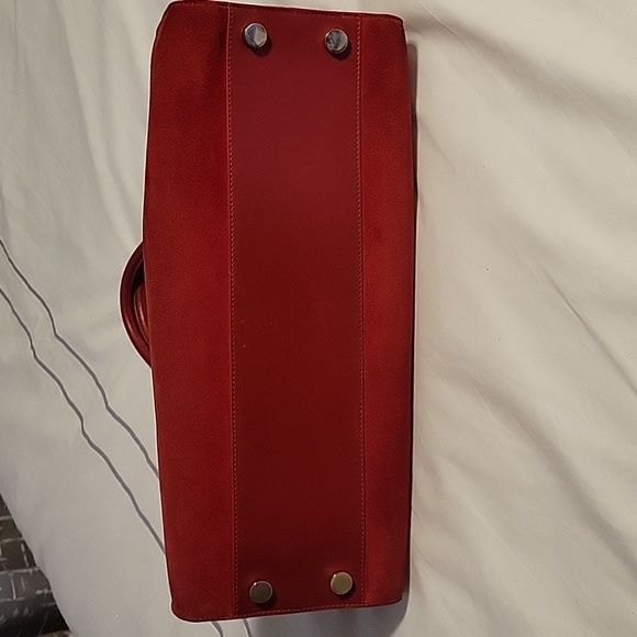 Jimmy Choo Red Suede Handbag - Picture 4 of 11